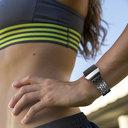 Correa deportiva de acero inoxidable para Fitbit Ionic miniatura 5