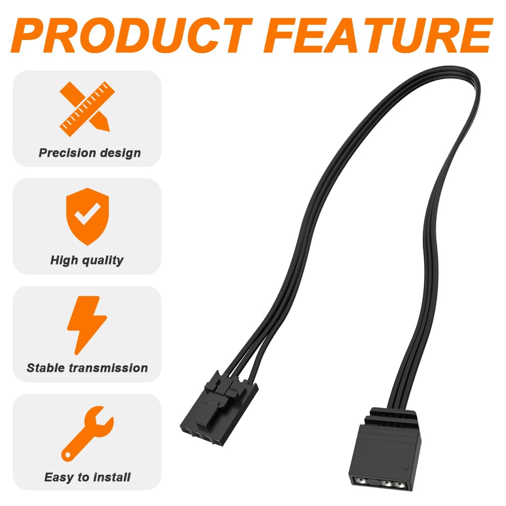 Amazon.co.jp: Xiatiaosann 4ピンから3ピン RGBアダプターケーブル