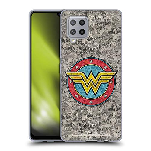 Head Case Designs Officially Licensed Wonder Woman DC Comics Comics Logo Vintage Art Soft Gel Case Compatible with Samsung Galaxy A42 5G (2020)