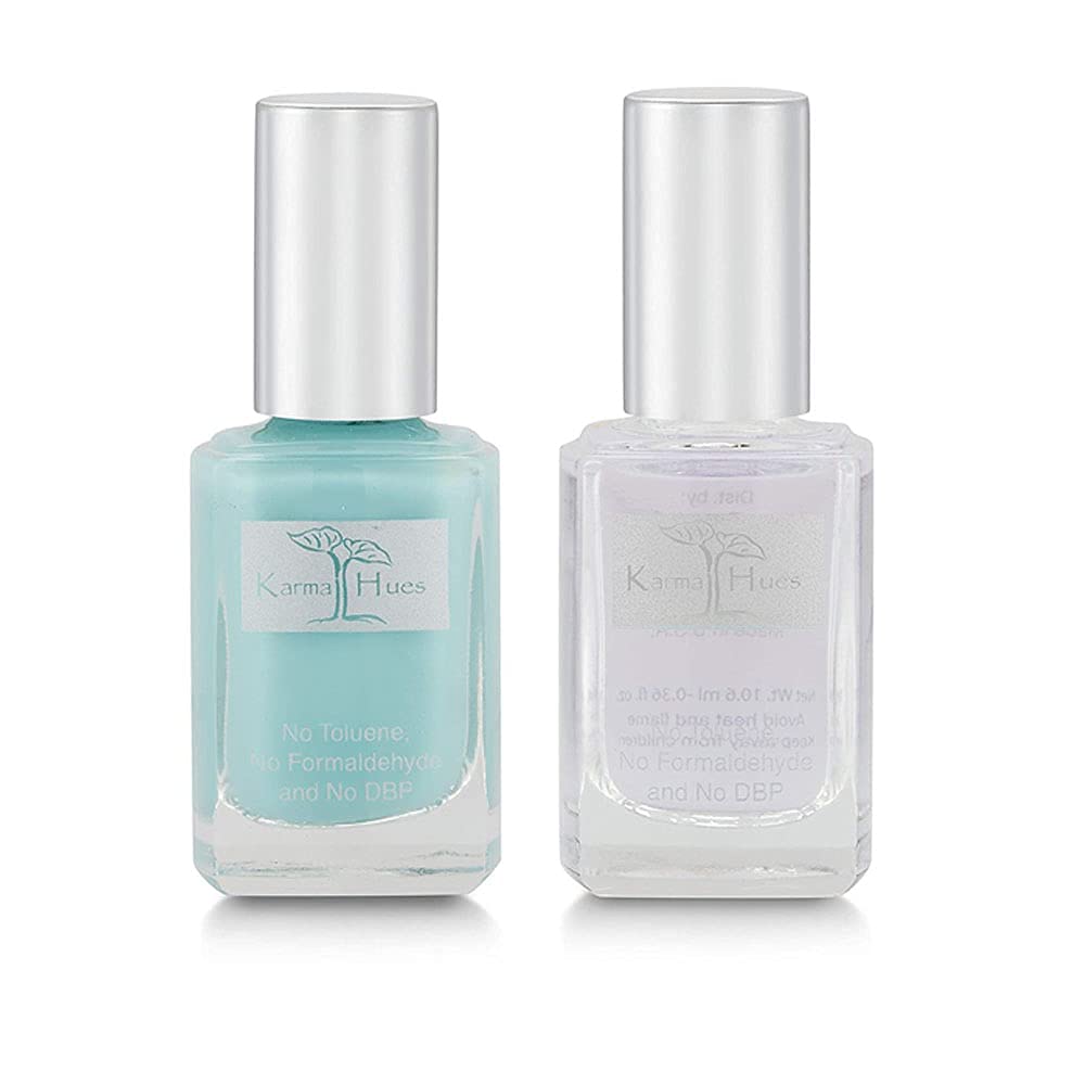 Karma Organic amazing Natural Nail Polish Colors & Soybean oil Lavender Nail polish remover - Non Toxic, Vegan, Cruelty Free Nail Paint