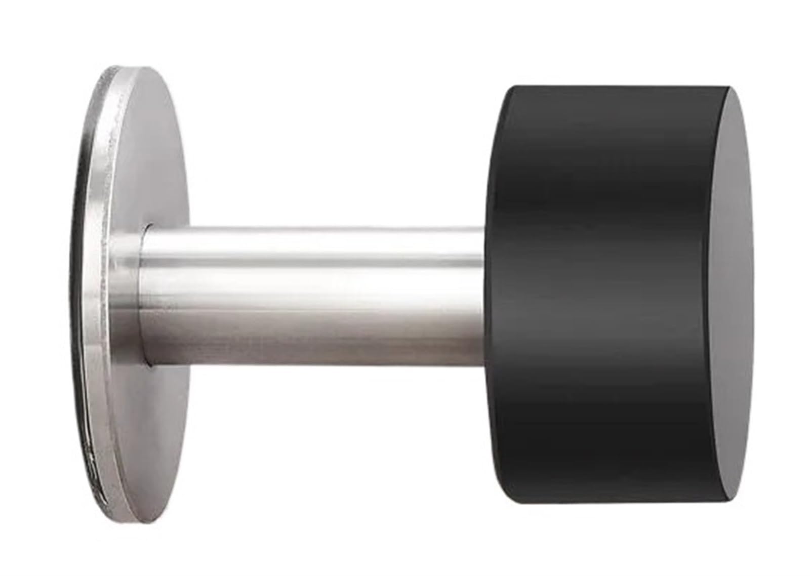Butée de Porte en Caoutchouc en Acier Inoxydable, Support de Porte sans Perforation, butée de Porte fixée au Sol ou au Mur, butée de Porte sans Clou, quincaillerie de Porte(Silver 100mm)