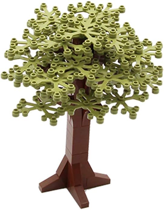Feleph Multicolored Large Trees Building Block Set Compatible with Major Brand - City Brick Toy Set 6.7inch Height, Botanical Forest Garden Plant Piece and Parts Toys Accessories (4pcs)