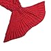 yashidali Wearable Mermaid Tail Blanket Crochet, All Seasons Warm Knitted Bed Blankets Sofa Living Room Quilt for Kids and Adults, Fish-Scales Pattern, 70.9