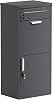 Parcel Letter Box Anthracite 500 x 370 x 1120 mm Home-use Parcelbox for Receiving Parcels & Letters