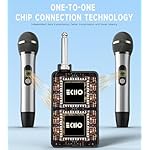 Wireless Microphones, Wireless Microphone with One-to-One Chip Connection, 40H Duration, 200 FT Distance Receiving, Semi-Metallic tube Microphone for Singing, Video Recording, YouTube, Home Party - Image 2