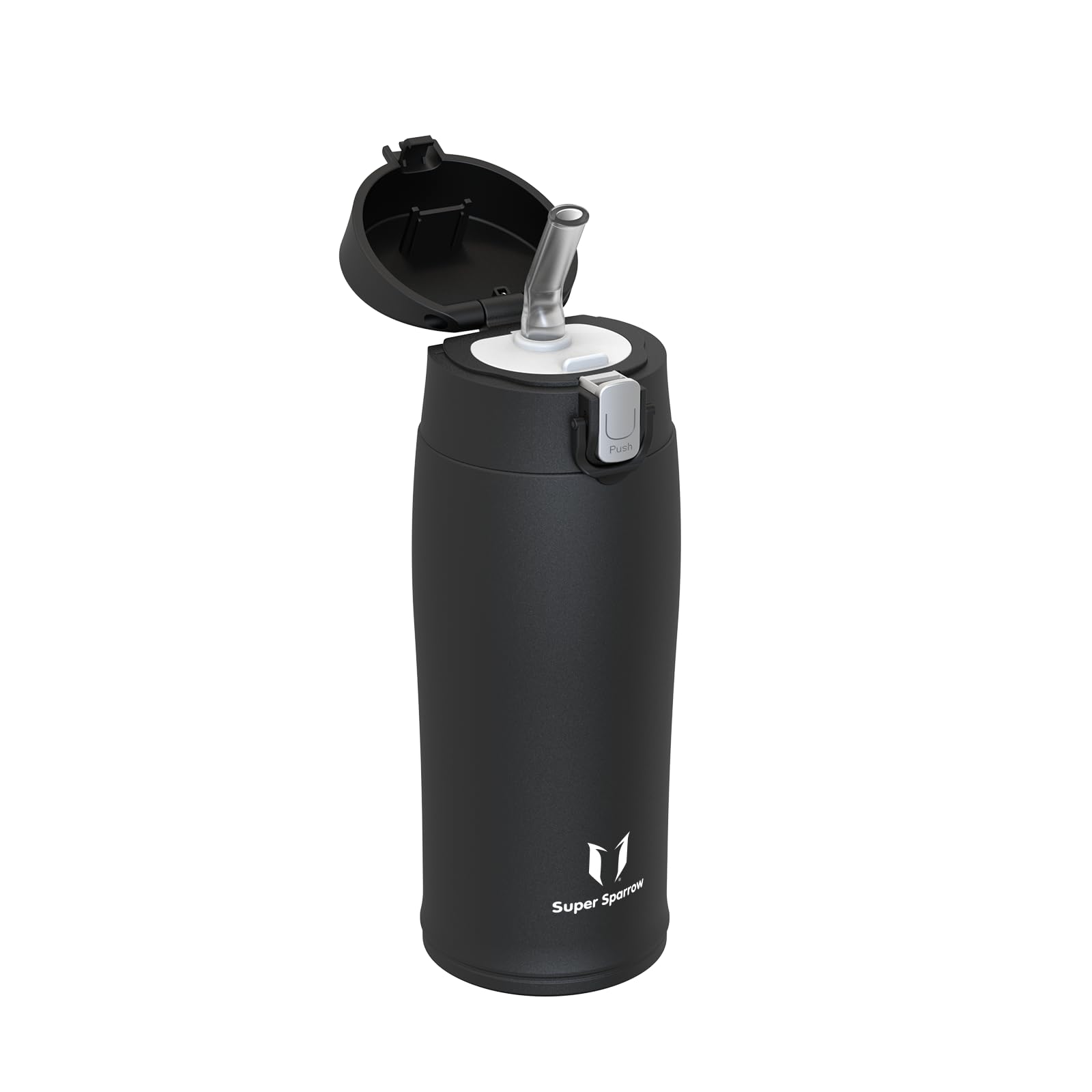 Super Sparrow Borraccia Termica Cannuccia, Borraccia in Acciaio Inox - 350ml, 500ml, 750ml, 950ml - Senza BPA Tazza Borracce Termiche, Bottiglia Termica per Bambini, Scuola, Sportiva