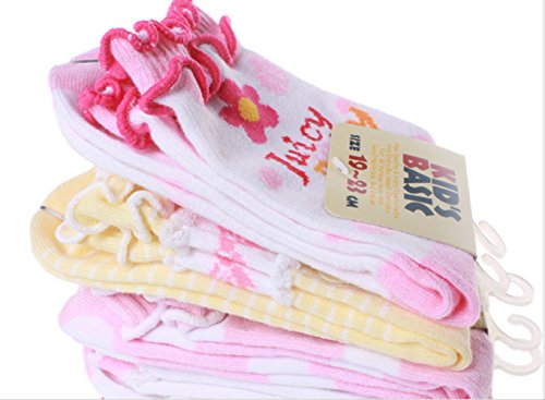 Celine Lin Girls Soft Cotton Candies Short Crew Socks Gift,S,10-Pair #TOP2