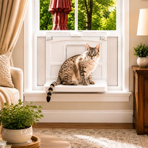 VistaGato Premier Window Cat Box - Window Catio, Perch, & Freshness System