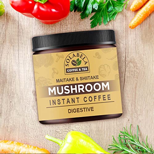 Solabela Coffee Organic Mushroom Coffee 80Gm (38 Servings) With Shiitake And Maitake Mushrooms, Great Tasting Arabica Instant Coffee #TOP3
