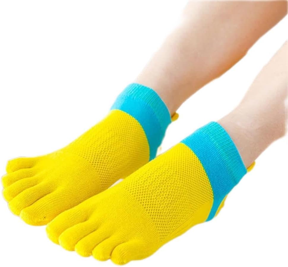 Five Finger Socks Women's Cotton Mesh Heel Support Breathable Sports