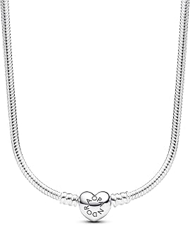 Moments sterling silver necklace with snake chain pattern