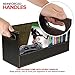 Stock Your Home DVD Storage Box, Movie Shelf Organizer for Blu-Ray, Video Game Cases, CDs, VHS Tape Display Stand, Disc Holder Can Store Up to 28 DVDs, Faux Leather (Espresso)