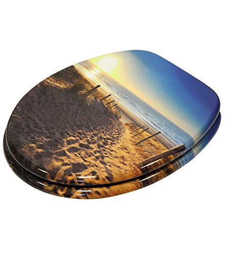 Sanilo Soft Close Toilet Seat, Wide Choice of New Toilet Seats, Stable Hinges, Easy to Mount (Dune), 470mm x 377mm - Image 3