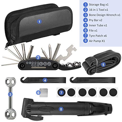 Ferramentas para bicicletas, Romacci Kit de ferramentas de reparo de mountain bike portátil para rep