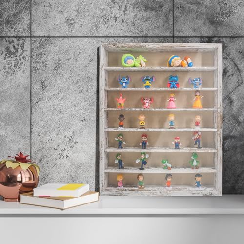 Image of GMFrames 16x20 Wooden Shadow Box Frame with Removable Shelves Deep Display Case for Military Medals Keepsakes White