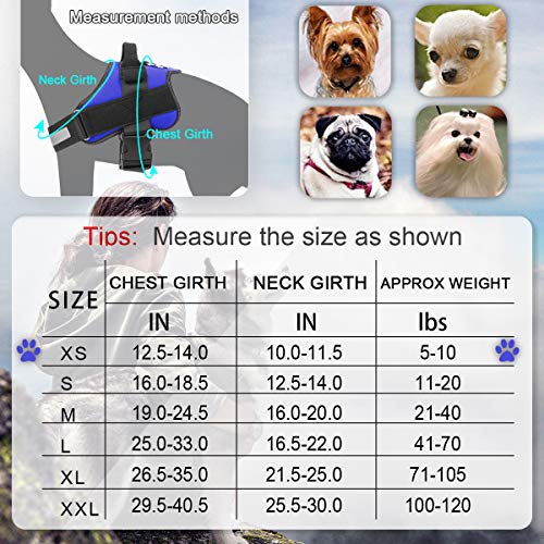 Bolux Dog Harness, No-Pull Reflective Dog Vest, Breathable Adjustable Pet Harness With Handle For Outdoor Walking - No More Pulling, Tugging Or Choking (Blue, Xs) #TOP3