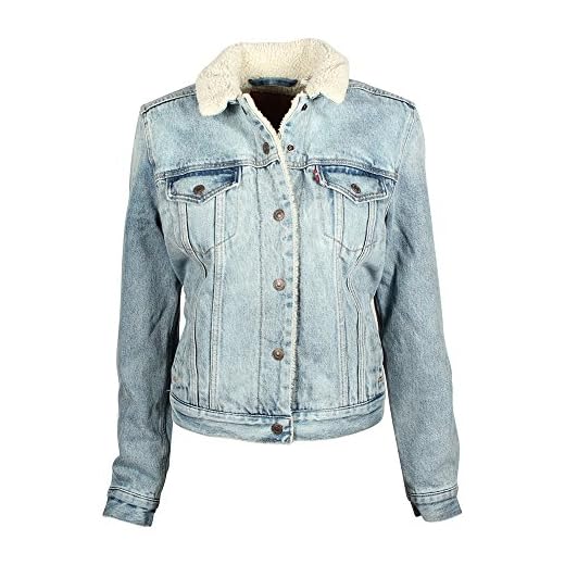 Levi's Original Sherpa Trucker Chaqueta, Azul (Strangeways 0004), X-Small para Mujer