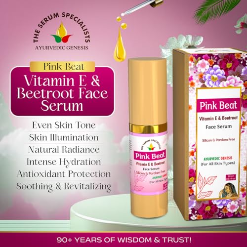 Image of Pink Beat Vitamin E & Beetroot - Nourishing & Radiance-Boosting | Infused with Vitamin E & Beetroot Extract | Enhances Skin's Natural Glow | For All Skin Types | 20ml
