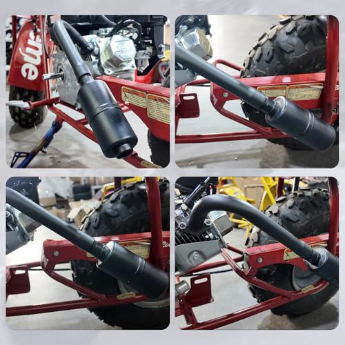 Upgrade Exhaust Pipe with Muffler For Predator 212cc 196cc/6.5HP,For Coleman CT200U BT200X,Go Kart and Gas Mini Bike Black by COEFEPIY - Image 2