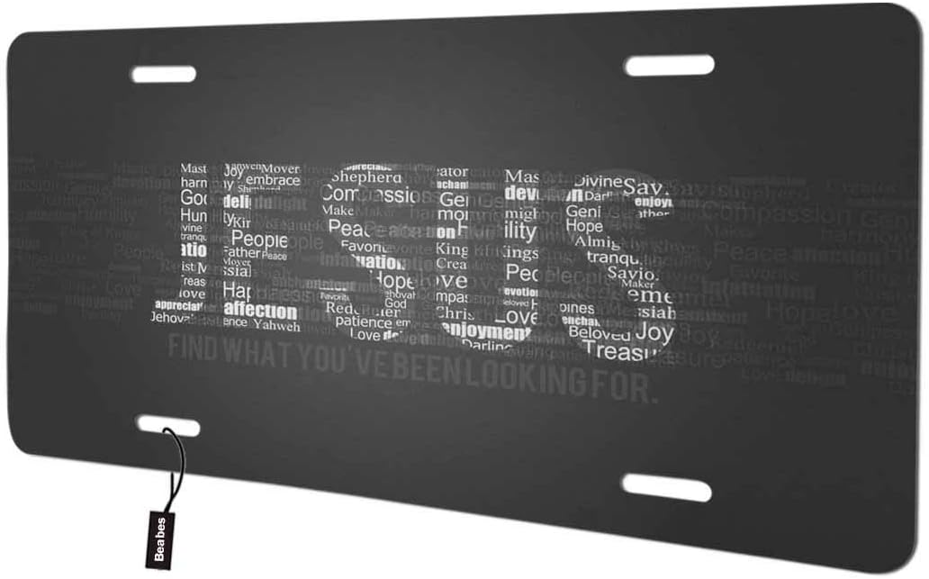 Jesus Front License Plate,Find What You've Been Looking for Christian Bible Verse Inspirational Quote Decorative License Plates for Car,Novelty Auto Car Tag Vanity Plates Gift 6x12 Inch