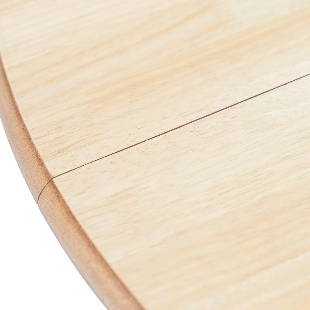 Tavolo da pranzo bianco e marrone in legno massiccio dell'albero della gomma, 106 x 75 cm, stabile tavolo da cucina con piano in MDF, design moderno per sala da pranzo e famiglia