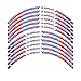 ndhfbk Adesivo per Cerchioni Decalcomanie Ruote Moto Adesivi Riflettenti Strisce Cerchio 17 Pollici per H-on-da Racing HRC CBR250RR CBR400RR CBR600RR CBR1000RR