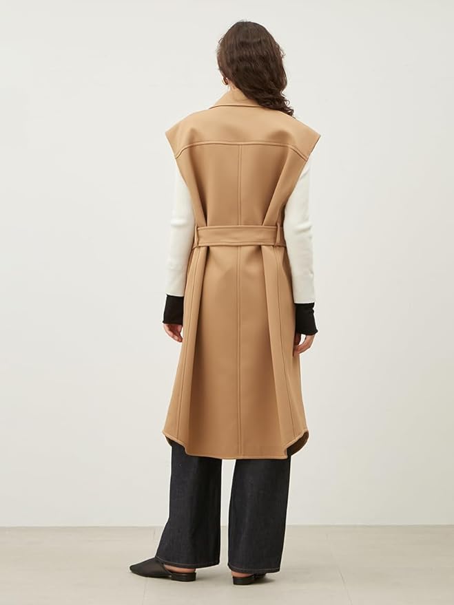 Amazon | [ミラオーウェン] リバーライクステンカラーロングベスト