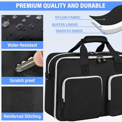 AKOZLIN Bolsa de viagem totalmente acolchoada compatível com console PS5/PS5 Pro, monitor PlayStatio