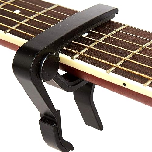 Capodastre Guitare Classique - Pour Cordes Nylon - Alliage Aluminium, Protection Silicone - Avec Médiators