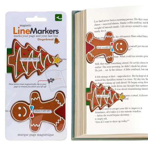 Thinking Gifts Magnetic Linemarker Bookmark for Tracking - Gingerbread