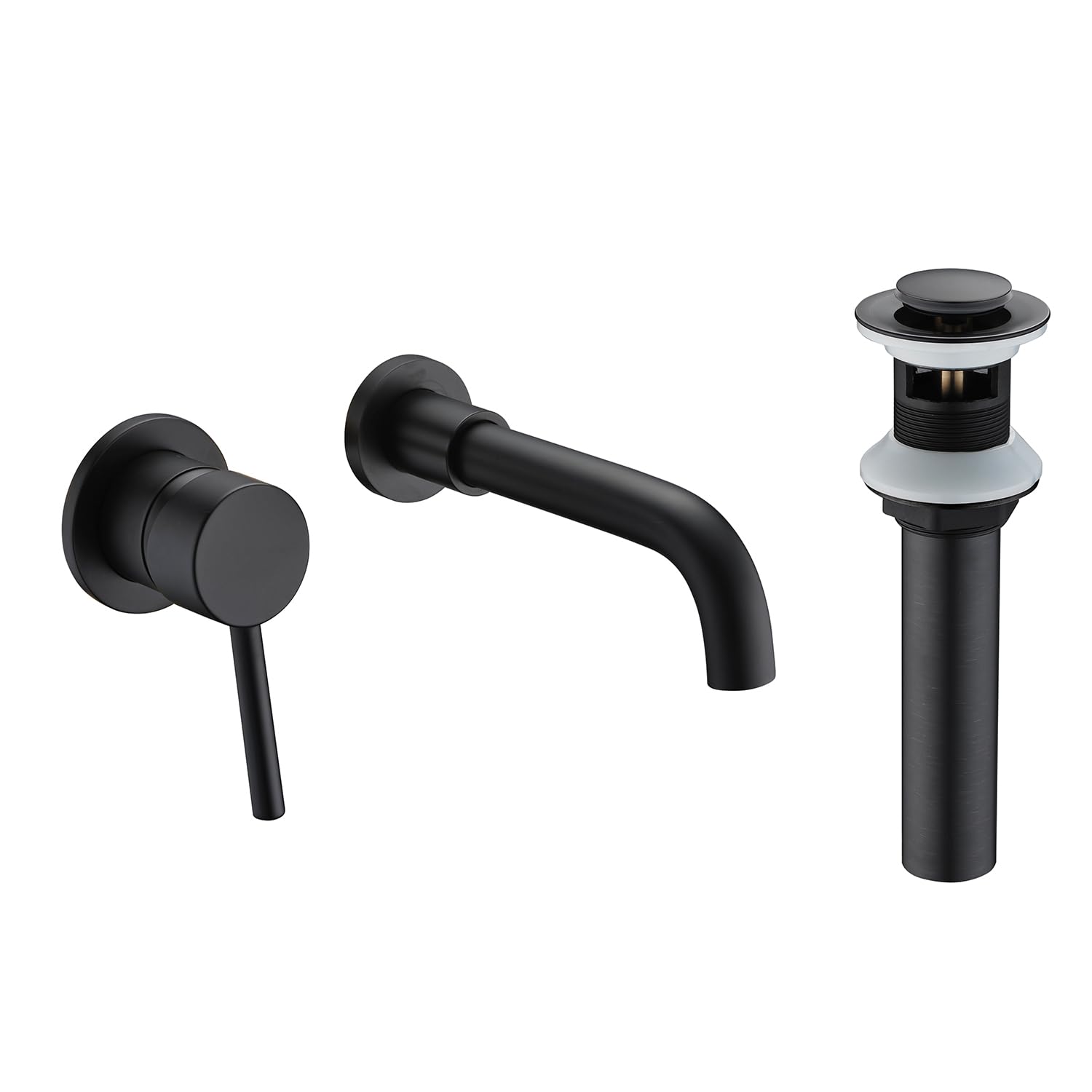 Nfusrxmbk Black/Bronze Left-Handed Bathroom Faucet Wall Mount S1385di-Lh + Pop Up Drain S7306o