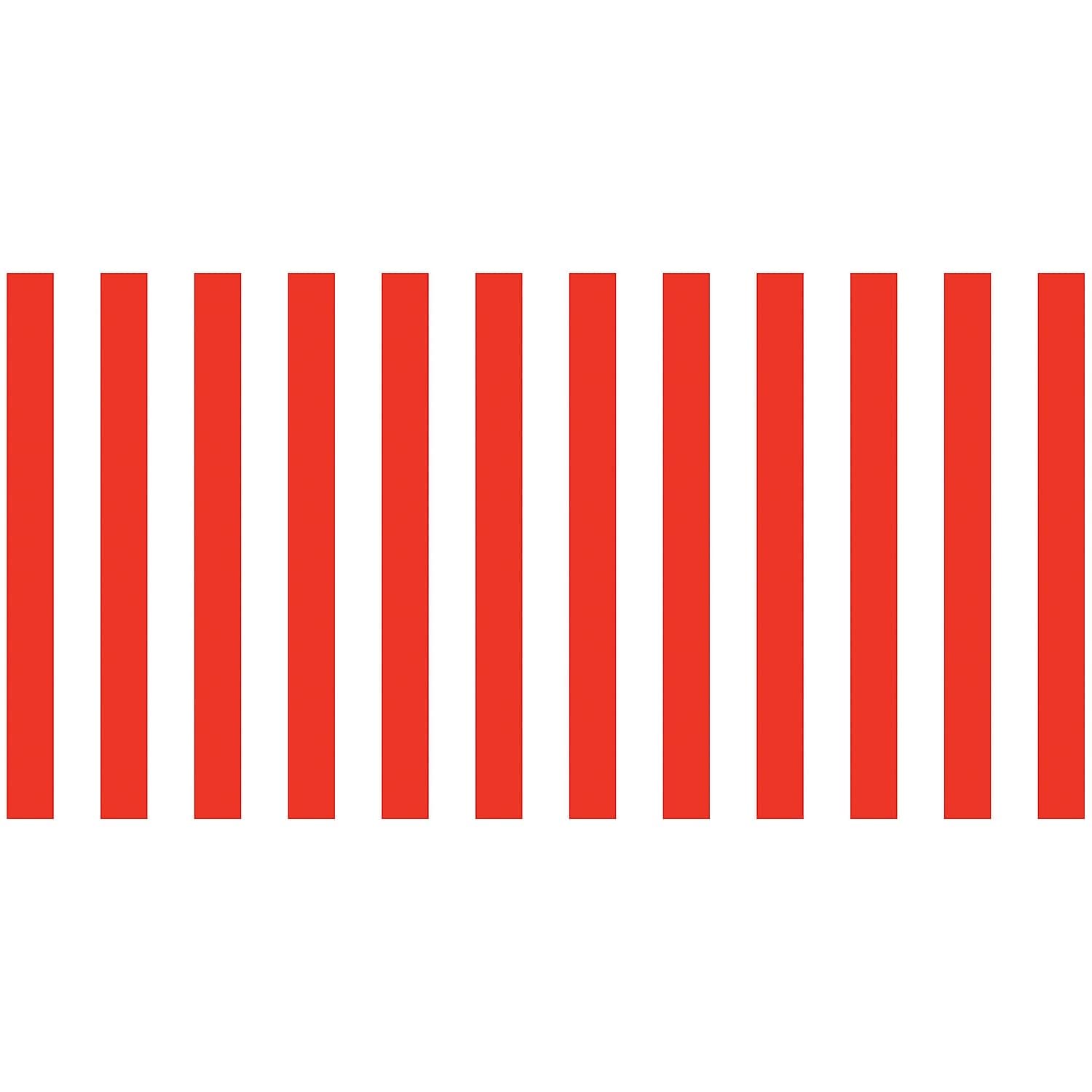 Fadeless Designs Display Paper Roll, 1218mm x 15m, Striped Red & White, 1 piece, for Schools, Home Schooling and Notice Boards