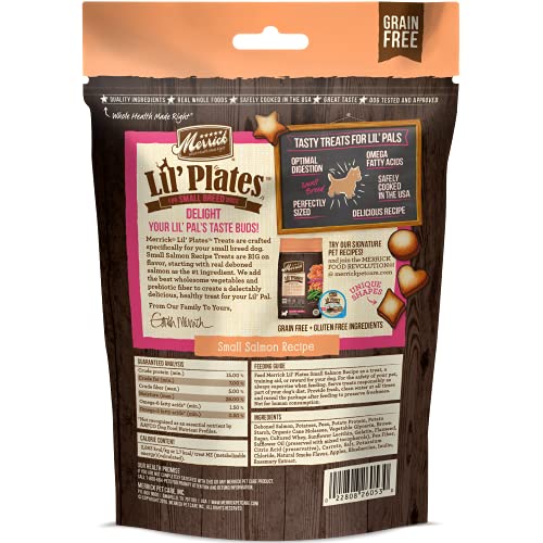 Merrick Lil' Plates Small Salmon Recipe Grain Free Small Breed Dog Treats - 5 Oz. Pouch #TOP7