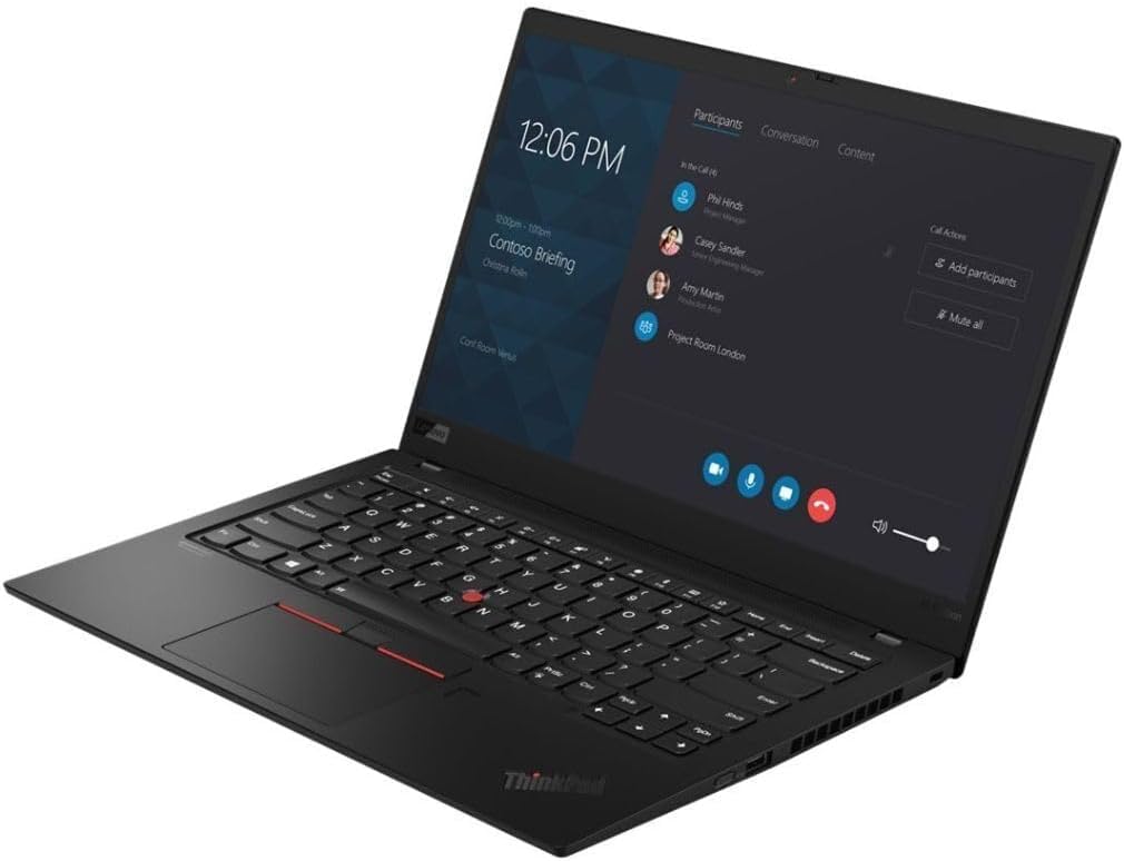 Lenovo ThinkPad X1 Carbon Gen 7 Ultrabook, Laptop FHD da 14", Intel Core i5-8265U, 8GB RAM, 512GB SSD, Tastiera QWERTY, Windows 11 Pro (Ricondizionato)
