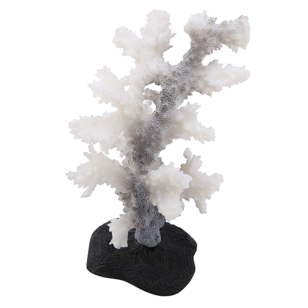 KIMISS Corail artificiel d'aquarium, corail artificiel lumineux anémone en silicone pour décoration de paysage (gris)