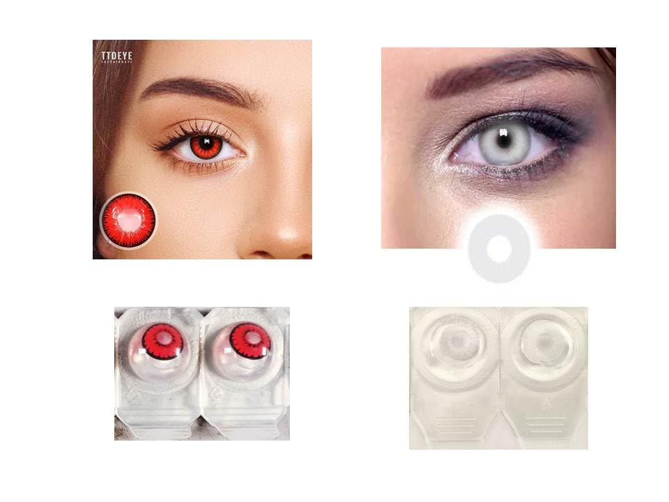 MYSTERY RED AND WHITE MD SPARKLE 2 PAIR MONTHLY CRAZY CONTACT LENS/HORROR LENS WITH CASE, LENS HOLDER AND 80ML SOLUTION (PACK OF 2 PAIR) (B0CF937Z9Q) Amazon Price History, Amazon Price Tracker