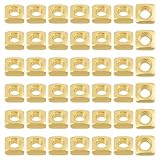 BENECREAT 200 cuentas de plata de ley 925, cuadradas doradas, espaciadoras planas, cubos para la fabricación de pendientes, pulseras, collares, proyectos de bricolaje, regalos, 1,5 x 1,5 x 0,7 mm