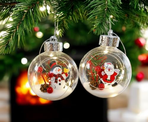 Image of Pack of 2 Santa Ball Decor With Light Christmas Decoration | Items for Home & Office | Festive Hangings, Foam Ornaments with Adjustable Light 2 Pc | PoPo Toys