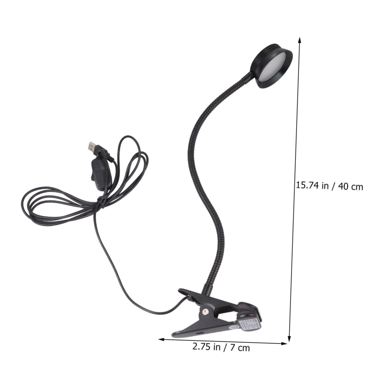 SHINEOFI Lampada da Lettura a LED Clip Robusta e Collo Flessibile in Lega di Alluminio Luce Ultra Luminosa e Paralume per Protezione Occhi per Campeggio e Viaggi