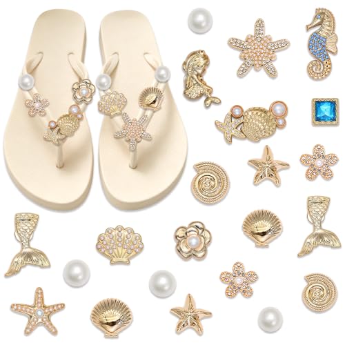 22-Piece Starfish Flip-Flop Shoe Charms