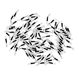 SM SunniMix 100pcs Sub Line Clip Split Angelschnur Anschluss Angelzubehör, Schwarz - M