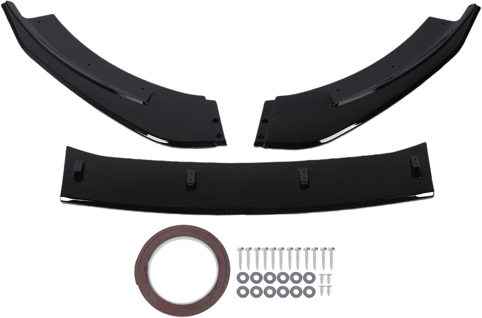 Front Bumper Lip Spoiler Replacement for 6 MK6 Standard 2008-2012, Glossy Black - Aerodynamic Design, Durable ABS Material, Sporty Car Upgrade (Glossy Black)