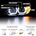 VIPMOTOZ Truly Bright Series LED Halo Ring Black Housing Projector Headlight Headlamp Assembly For 2007-2010 BMW 3-Series E92 & E93 328i 335i M3 Coupe Convertible, Driver & Passenger Side