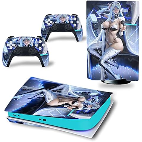 Guugoon Full Set Skins Kompatibel Mit PS5 Console Controller Disc Edition,Vinyl Stickers für Ps5 Konsole Disc Edition,1 Cover