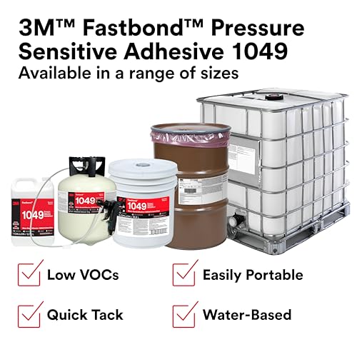 Image of 3M Fastbond Pressure Sensitive Adhesive 1049, Neutral, 1 Gallon
