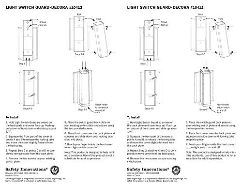 Child Proof Light Switch Guard -for Decora (Rocker) Style Switches - Thumbnail 3