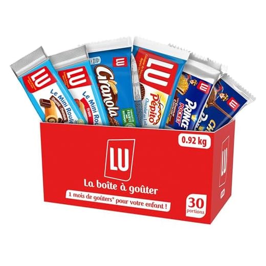 LU - La Boîte à Goûter - 1 Mois de Goûters* Enfant - 30 Biscuits et Gâteaux Individuels - Prince Pocket, Choco Prince, Pépito, Granola Chocolat, Mini Roulé - Récréations Sorties Vacances - 0,92 kg