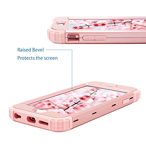 Fingic Iphone 6S Case,Iphone 6 Case, 3 In 1 Hybrid Case For Women Girls Anti Slip Full-Body Shockproof Rugged Cover Hard Pc & Soft Silicone Protective Case For Iphone 6/6S (4.7 Inch),Rose Gold #TOP4