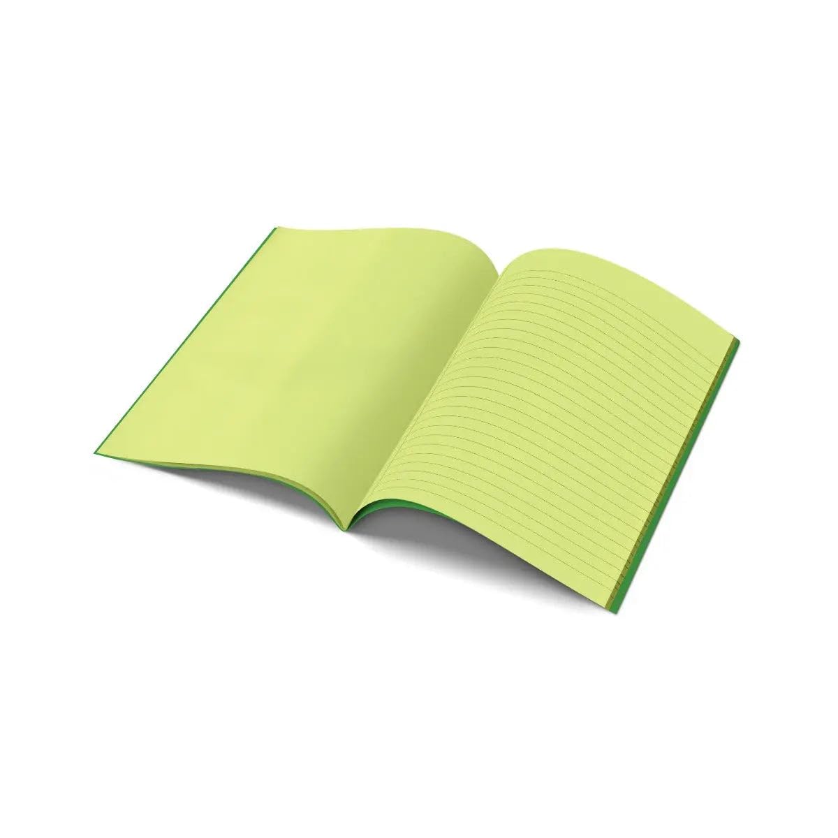 The Dyslexia Shop A4 - Project Book - 10mm Lined and Plain on Alternate Page Tinted (Green Cover) Pack of 10 / Yellow