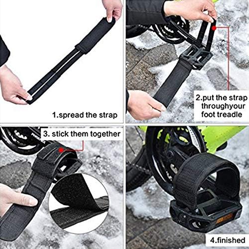 1pair of Pedal Straps,Kids Pedal Straps Bike Pedal Straps Bike Foot Straps Black